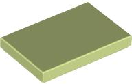 Tile 2 x 3 in Yellowish Green