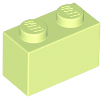Brick 1 x 2 in Yellowish Green