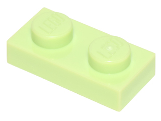 Plate 1 x 2 in Yellowish Green