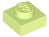 Plate 1 x 1 in Yellowish Green