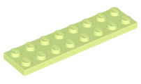 Plate 2 x 8 in Yellowish Green