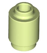 Brick Round 1 x 1 Open Stud in Yellowish Green