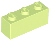 Brick 1 x 3 in Yellowish Green