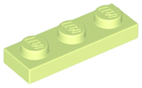 Plate 1 x 3 in Yellowish Green