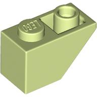 Brick Sloped Inverted 45° 2 x 1 in Yellowish Green