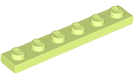 Plate 1 x 6 in Yellowish Green