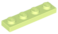 Plate 1 x 4 in Yellowish Green