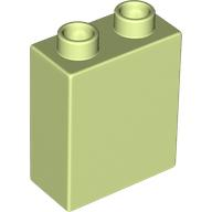 Duplo Brick 1 x 2 x 2 with Bottom Tube in Yellowish Green