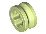 Technic Bush 1/2 Smooth with Axle Hole Semi-Reduced in Yellowish Green