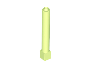 Support Round 1 x 1 x 6 Solid Pillar in Yellowish Green