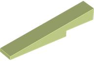 Brick Sloped 1 x 6 x 1 with 1 x 2 x 1/3 Cutout in Yellowish Green