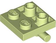 Plate Special 2 x 2 with Horizontal T-Bar Underneath in Yellowish Green