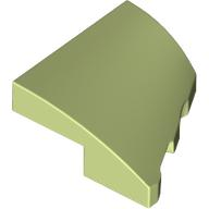Brick Wedged, Curved 2 x 2 with Stud Notch Left in Yellowish Green