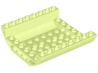 Brick Curved Inverted 8 x 8 x 2 Double in Yellowish Green