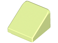 Brick Sloped 30° 1 x 1 x 2/3 (Cheese Slope) in Yellowish Green