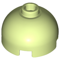 Brick Round 2 x 2 Dome Top, Vented Stud in Yellowish Green