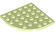 Plate Round Corner 6 x 6 in Yellowish Green