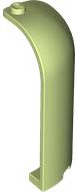 Panel 3 x 3 x 6 Corner Convex with Curved Top in Yellowish Green