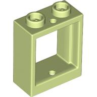 Window 1 x 2 x 2 Flat Front in Yellowish Green