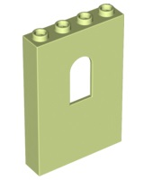 Panel 1 x 4 x 5 with Arched Window in Yellowish Green