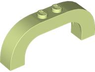 Brick Arch 1 x 6 x 2 Curved Top in Yellowish Green