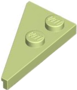 Wedge Plate 2 x 4 27° Right in Yellowish Green