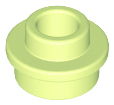 Plate Round 1 x 1 with Open Stud in Yellowish Green