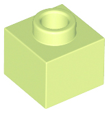 Plate 1 x 1 x 2/3 with Open Stud in Yellowish Green