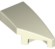 Brick Wedged, Curved 2 x 1 with Stud Notch Right in Glow In Dark White