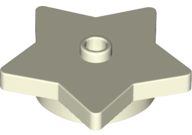 Plate Special 5-Point Star 4 x 4 2/3 with One Stud in Glow In Dark White