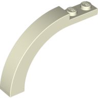 Brick Arch 1 x 6 x 3 1/3 Curved Top in Glow In Dark White