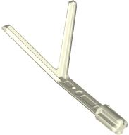 Antenna 4 x 2 x 2 with 2 Prongs, Axle in Glow In Dark White