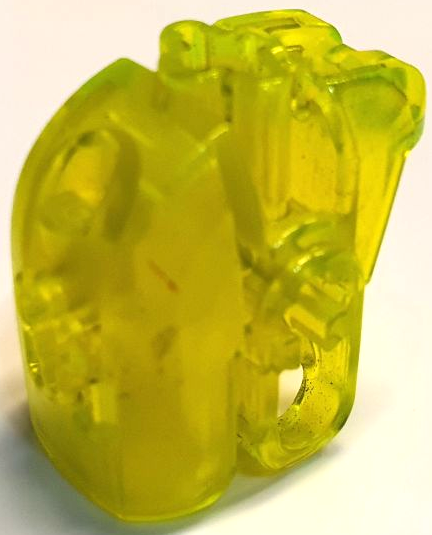 Large Figure Head with Handle in Trans-Neon Green