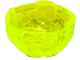 Pod, Round, Half, Alien 2 x 4 x 2 in Trans-Neon Green