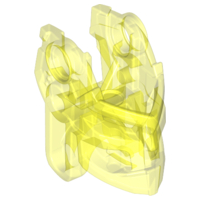 Large Figure Head Connector Block (Toa Okoto) in Trans-Neon Green