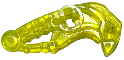 Large Figure Head Connector Block Eye/Brain Stalk (Toa Okoto) in Trans-Neon Green