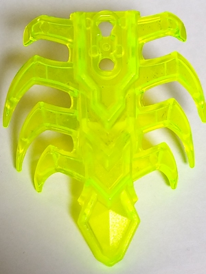 Large Figure Torso Cover, Armour, Ribbed in Trans-Neon Green