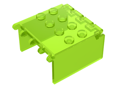 Windscreen 4 x 4 x 2 Canopy Extender, Hinge in Trans-Neon Green