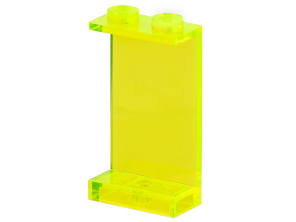 Panel 1 x 2 x 3 - Solid Studs in Trans-Neon Green