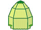 Panel 10 x 10 x 12 Quarter Dome in Trans-Neon Green