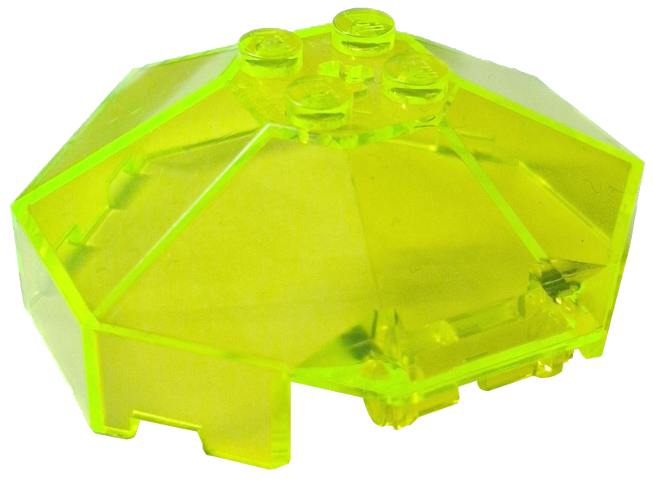 Windscreen 6 x 6 Octagonal Canopy with Axle hole in Trans-Neon Green