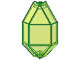 Panel 3 x 3 x 6 Corner Convex in Trans-Neon Green