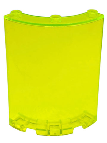 Panel 4 x 4 x 6 Quarter Cylinder in Trans-Neon Green