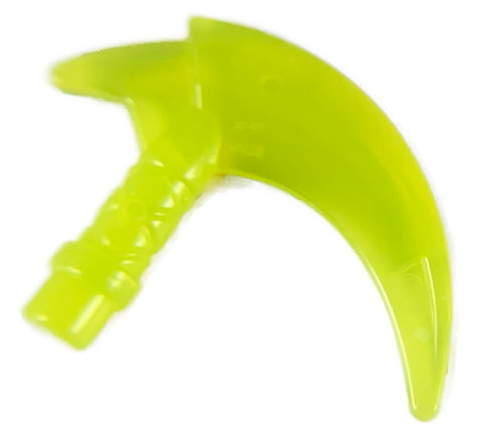 Weapon Scythe / Hook with Bar in Trans-Neon Green