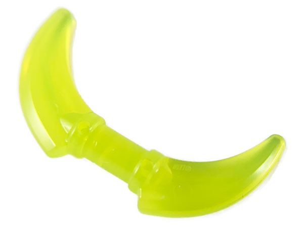 Weapon Scythe / Hook with Double Blades in Trans-Neon Green