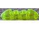 Brick Curved 1 x 4 with Sloped Ends and Two Top Studs in Trans-Neon Green