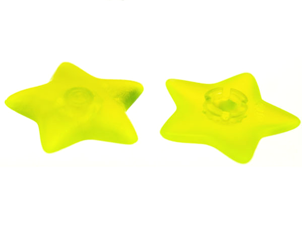 Clikits Icon, Star 2 x 2 Large with Pin in Trans-Neon Green