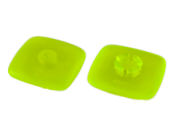 Clikits Icon, Square 2 x 2 Large with Pin in Trans-Neon Green