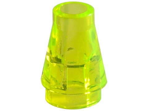 Cone 1 x 1 [No Top Groove] in Trans-Neon Green