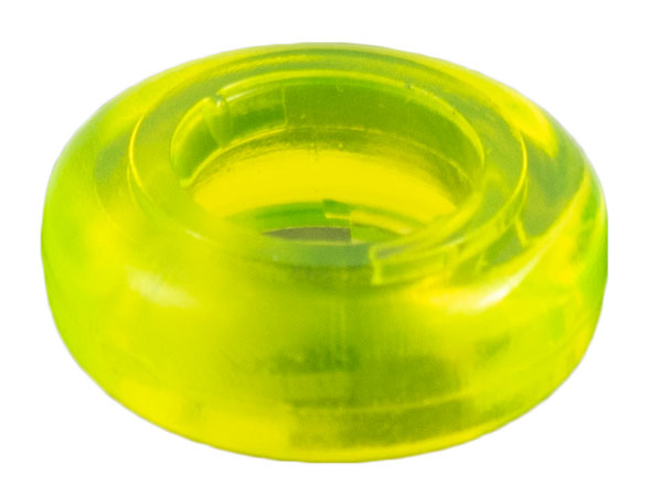 Clikits Bead, Ring, Thick Small with Hole in Trans-Neon Green